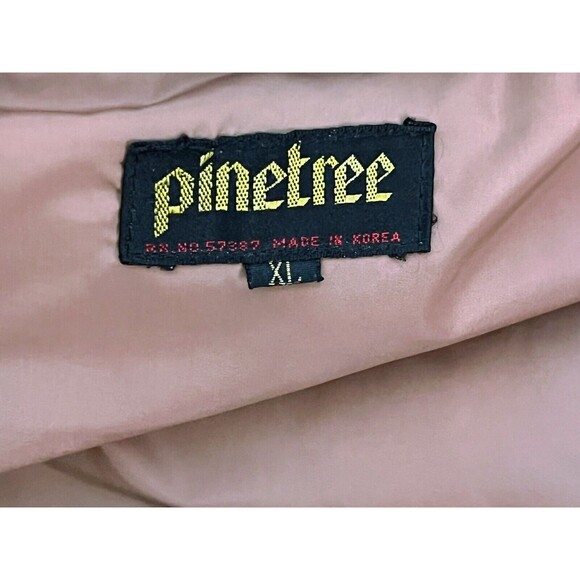 Vintage PineTree Boy Scout Puffer Vest Duck Down Beige Snaps Pockets Mens XL - Picture 6 of 8